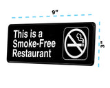 THIS IS A SMOKE-FREE RESTAURANT SIGN, 3″X9″ - Janitorial Superstore