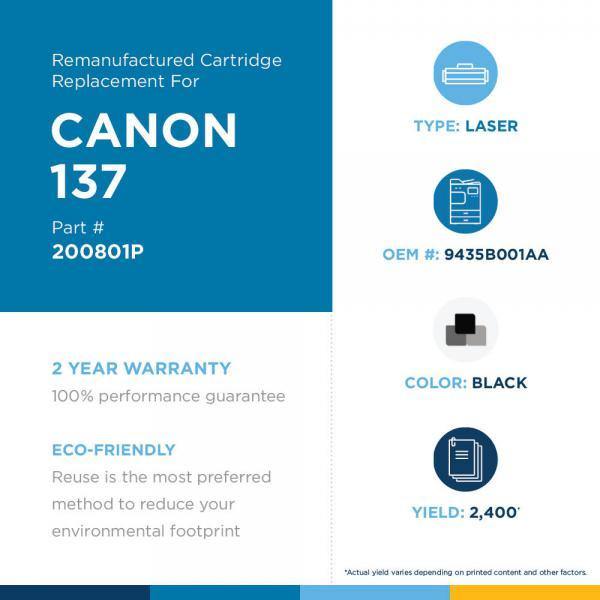 JSS Remanufactured Toner Cartridge for Canon 9435B001AA (137) - Janitorial Superstore