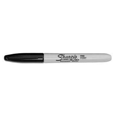 Sharpie® Fine Point Permanent Marker, Black, 12 Pk - Janitorial Superstore