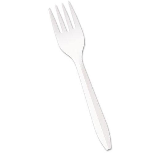 Boardwalk Medium Weight Polypropylene Cutlery, Fork, White, 1000-carton - Janitorial Superstore