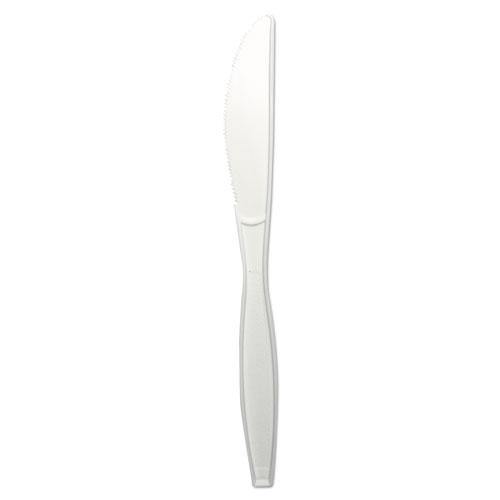 Boardwalk Heavyweight Polypropylene Cutlery, Knife, White, 1000-carton - Janitorial Superstore