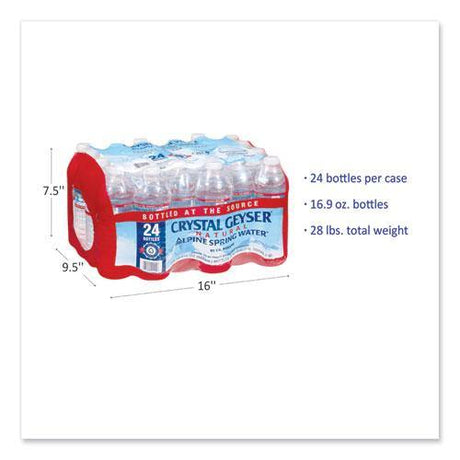 Crystal Geyser Alpine Spring Water, 16.9 Oz Bottle, 24-case - Janitorial Superstore