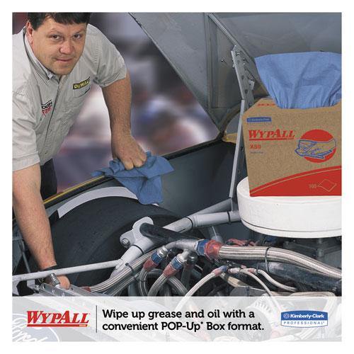 Wypall X80 Cloths, Brag Box, Hydroknit, Blue, 11.1 X 16.8, 160 Wipers-carton - Janitorial Superstore