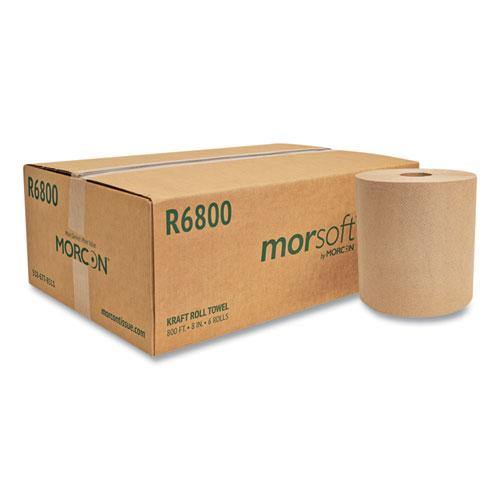 Morcon Morsoft Universal Roll Towels, 8" X 800 Ft, Brown, 6 Rolls-carton - Janitorial Superstore