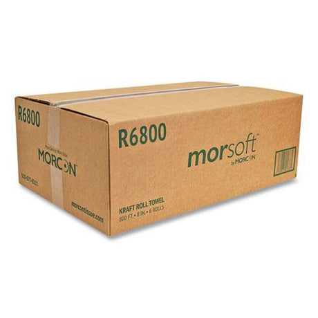 Morcon Morsoft Universal Roll Towels, 8" X 800 Ft, Brown, 6 Rolls-carton - Janitorial Superstore