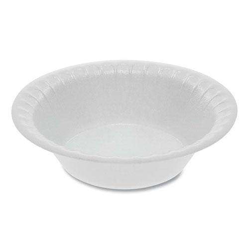 Pactiv Unlaminated Foam Dinnerware, Bowl, 5 Oz, 4.5" Diameter, White, 1000-carton - Janitorial Superstore