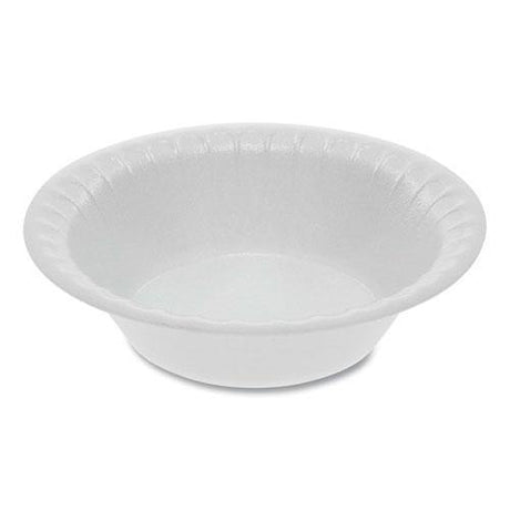 Pactiv Unlaminated Foam Dinnerware, Bowl, 5 Oz, 4.5" Diameter, White, 1000-carton - Janitorial Superstore