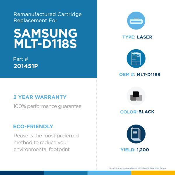 JSS Remanufactured High Yield Toner Cartridge for Clover Imaging Remanufactured Toner Cartridge for Samsung MLT-D118S - Janitorial Superstore