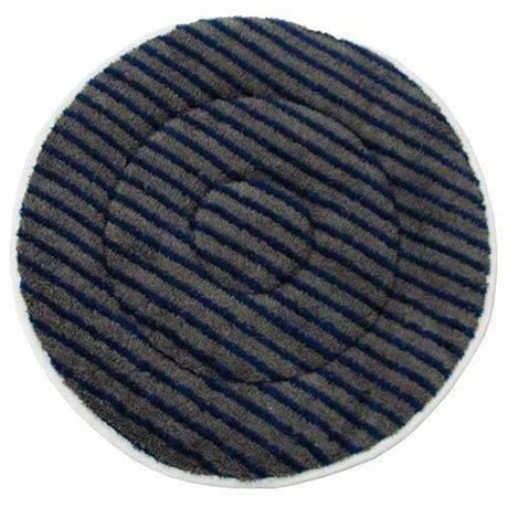 19" GREY Microfiber CARPET BONNET w/Scrub Strips - Janitorial Superstore