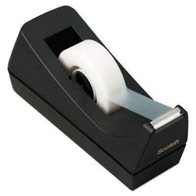 Scotch™ Desktop Tape Dispenser, 1" Core, Weighted Non-Skid Base, Black - Janitorial Superstore