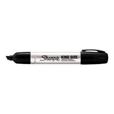 Sharpie® King Size Permanent Marker, Chisel Tip, Black, Dozen - Janitorial Superstore