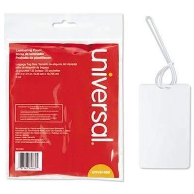 Universal® Clear Laminating Pouches, Luggage Tag Style, 5 mil, 2 1/2 x 4 1/4, 100/Pack - Janitorial Superstore