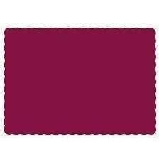 Hoffmaster® Burgundy Scalloped Edge Paper Placemat - 9.5" x 13.5" - Janitorial Superstore