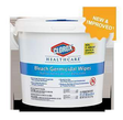 Clorox 30358 Healthcare Bleach Germicidal Wipes, 110 Count Container, 2 Case - Janitorial Superstore