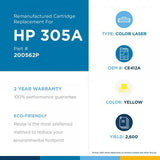 JSS Remanufactured Yellow Toner Cartridge for HP CE412A (HP 305A) - Janitorial Superstore