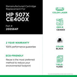 JSS Remanufactured Black Toner Cartridge for HP CE400X (HP 507X) - Janitorial Superstore