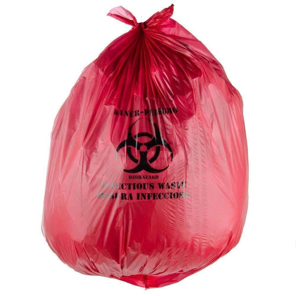  8-10 Gallon Medical Waste Trash Bags - 1.3 Mil - 500/case