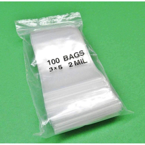 3 x 5 Ziplock Bags 2 Mil - Clearzip