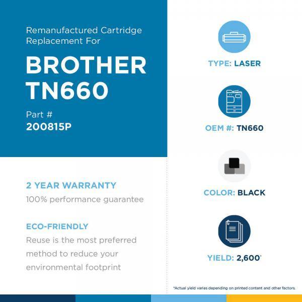 JSS Remanufactured High Yield Toner Cartridge for Brother TN660 - Janitorial Superstore